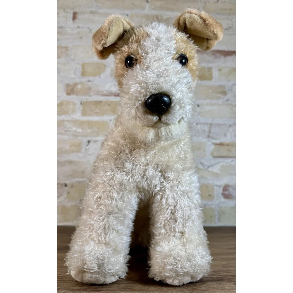 Retro People Pals Canine Classics Wire Fox Terrier Vintage Plush 13" Realistic - Picture 2 of 14
